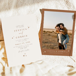 GALA Boho Terracotta天星写真結婚ズ 招待状