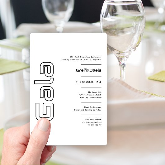 Gala Business 企業の Tech Networkイベントモダン 招待状