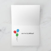 Gala of Fun Balloons Happy Birthday カード (内部)