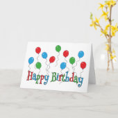 Gala of Fun Balloons Happy Birthday カード (黄色い花)