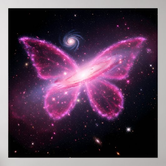 Galactic Butterfly of Light in a Cosmic Sky ポスター (正面)