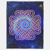 Galactic Celtic Love Knot  フリースブランケット (正面)