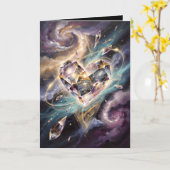 Galactic Crystal Heart カード (黄色い花)