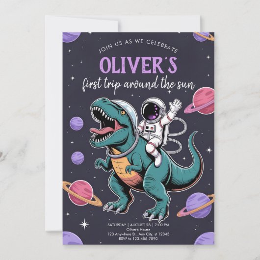 Galactic Dino Blast Celebration 招待状 (正面)