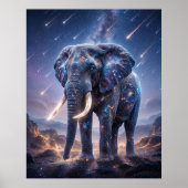 Galactic Elephant Starfall Sky ポスター (正面)