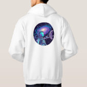 Galactic Explorer – 極簡主義宇宙飛行士ヘルメット フロント パーカ (裏面)