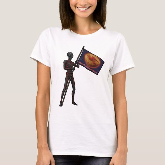 Galactic Flagbearer | Cosmic Warrior Design Tシャツ (正面)