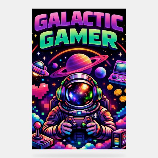 Galactic gamer アクリルサイン (正面)