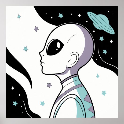 Galactic Gaze: Alien in Cosmic Space ポスター (正面)
