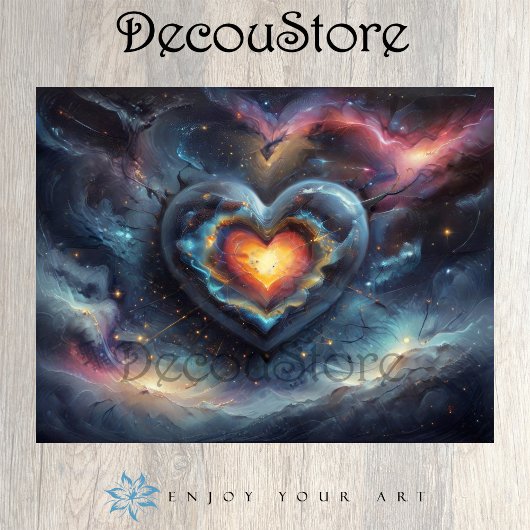 Galactic Heart Decoupage 薄葉紙