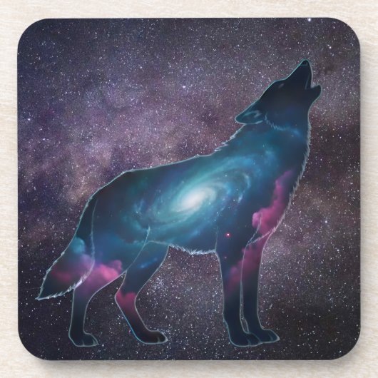 Galactic Howling Wolf Silhouette コースター (正面)