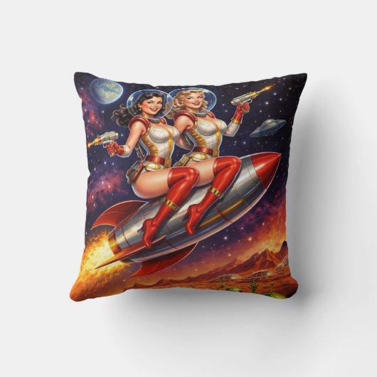 Galactic Pin-Ups Retro Sci-Fi クッション (裏面)