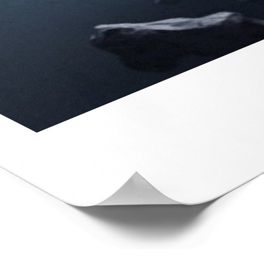 Galactic Pool Night – Astronauts Playing Cosmic Bi ポスター (角)