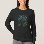 Galactic Pugstronaut Adorable Space Pug Adventure  Tシャツ (正面)