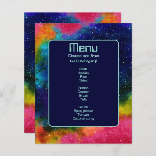 Galactic Sci-Fiのメ結婚ニュー (正面/裏面)