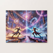 Galactic Showdown Cosmic Duel Space Theme Gift ジグソーパズル (横)