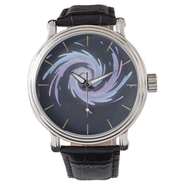 Galactic Spiral Galaxy Watch Cosmic Nebula Space  腕時計 (正面)