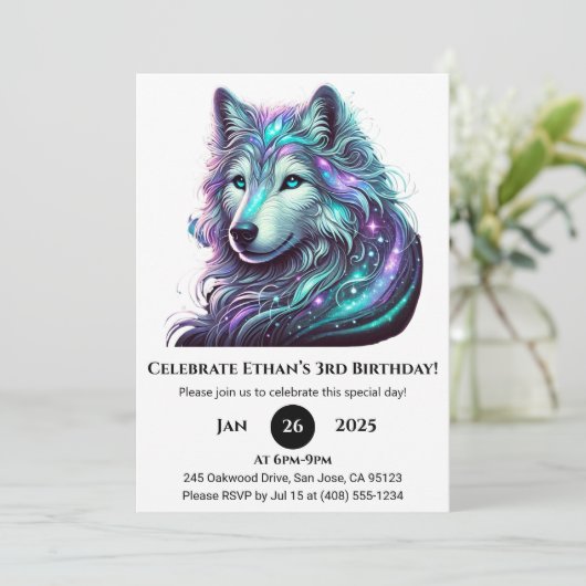 Galactic Spirit Wolf Birthday 招待状 (スタンド正面)