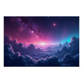Galactic Sunrise Over the Clouds ポスター (正面)