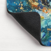 Galactic Swirl / Fluid Ink Abstract マウスパッド (コーナー)