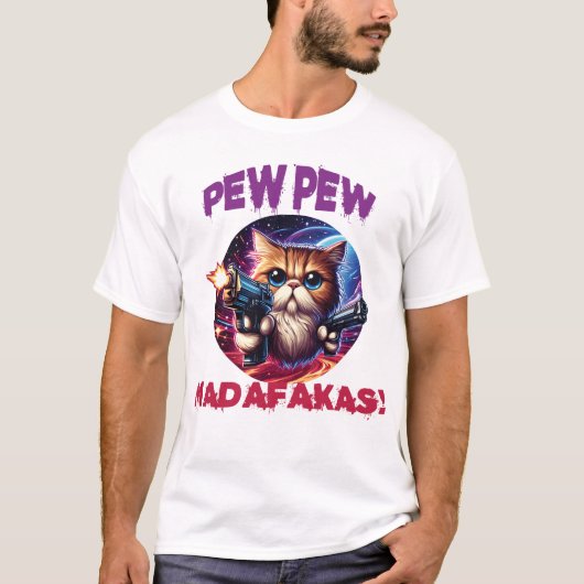 Galactic Warrior Cat Tシャツ：内側のFを解放 Tシャツ (正面)