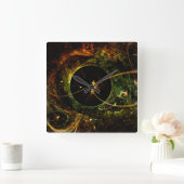 Galacticaの宇宙旅行の空想科学小説 スクエア壁時計 (ホーム)