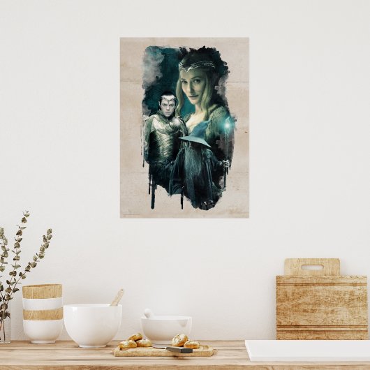 Galadriel、ELLOND™、Gandalf Graphic ポスター (キッチン)