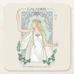 Galadriel Light of Valinor Graphic スクエアペーパーコースター<br><div class="desc">Step into the radiant grace of Middle-Earth™ with this exquisite Lord of the Rings™ design inspired by Galadriel™. Illustrated in an elegant, Art Nouveau–inspired style, she stands poised and luminous, holding a phial of the Light of Valinor with serene strength and quiet authority. Flowing golden hair, delicate Elven adornments, and...</div>