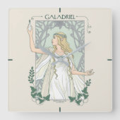 Galadriel Light of Valinor Graphic スクエア壁時計 (正面)