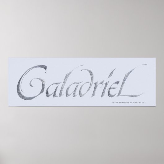 Galadriel Name Textured ポスター (正面)