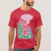 Galahのオウムの種族の入れ墨のバラbreastedのオウム Tシャツ (正面)
