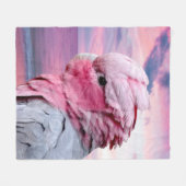 Galahのオウム フリースブランケット (正面(横))