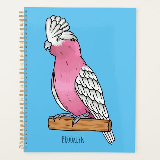 Galah bird cartoon illustration  プランナー手帳 (正面)
