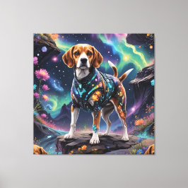 „Galaktischer Beagle: Kosmischer Lauf“ キャンバスプリント