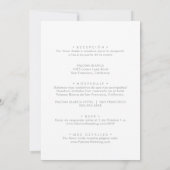 Galant Wildflower Spanish Front & Back Wedding 招待状 (裏面)