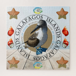 Galapagos Blue Footed Booby Seashells And Starfish ジグソーパズル