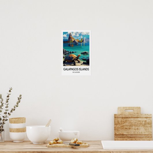 Galapagos Island Ecuador Travel Poster ポスター (キッチン)