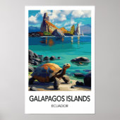 Galapagos Island Ecuador Travel Poster ポスター (正面)