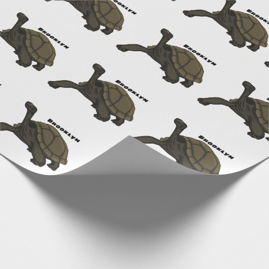 Galapagos land tortoise illustration  ラッピングペーパー (角)
