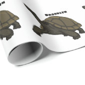 Galapagos land tortoise illustration  ラッピングペーパー (ロールコーナー)