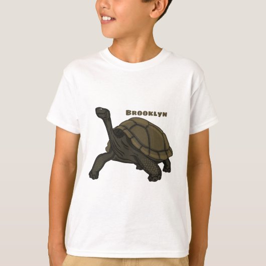 Galapagos land tortoise illustration tシャツ (正面)