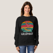 Galapagos Souvenir Flamingo Surfing スウェットシャツ (正面フル)