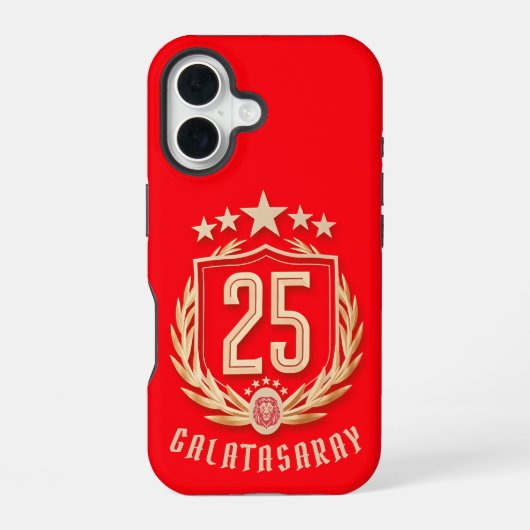 Galatasaray 2025 優勝ポスター iPhone 16ケース (裏面)