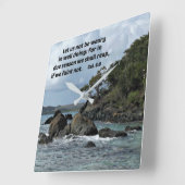 Galatiansの6:9は私達が善行で疲労しないことを可能にしました スクエア壁時計 (傾斜)