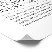 Galatians 2:20 Christ lives in me ポスター (角)