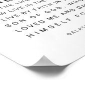 Galatians 2:20 Christ lives in me ポスター (角)