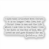 Galatians 2:20 No longer I who live  シール (正面)