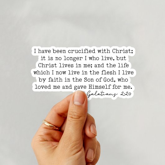 Galatians 2:20 No longer I who live  シール