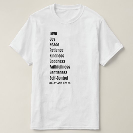 GALATIANS 5:22-23 黒 メンズTシャツ Tシャツ (デザイン正面)