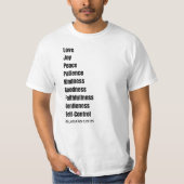 GALATIANS 5:22-23 黒 メンズTシャツ Tシャツ (正面)
